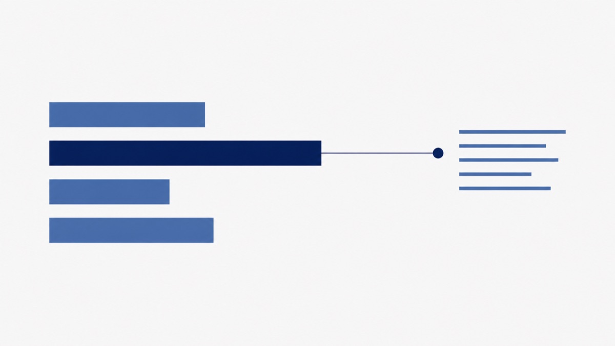 Four scores, one of them singled out and traced by a line to the transcript moment that earned it.